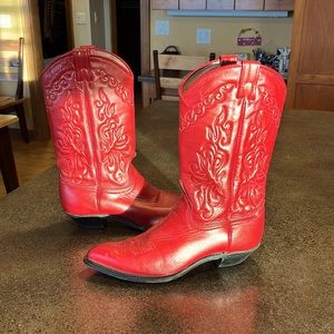 Vintage Leather Cowboy Boots